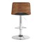 Armen Living Thierry Adjustable Swivel Gray Faux Leather with Walnut Back and Chrome Bar Stool LCTHBAWAGR - alternate 8